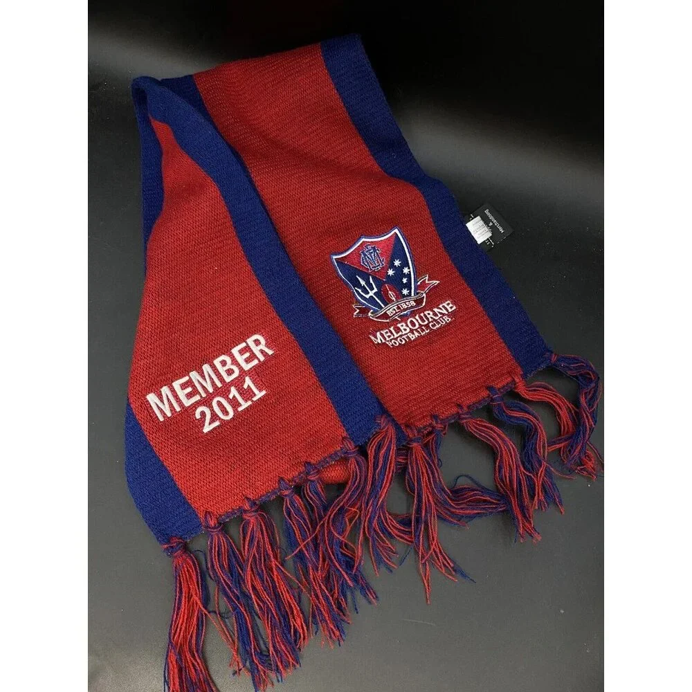 2011 Member AFL Melbourne Demons Red Scarf Footy Football Fan